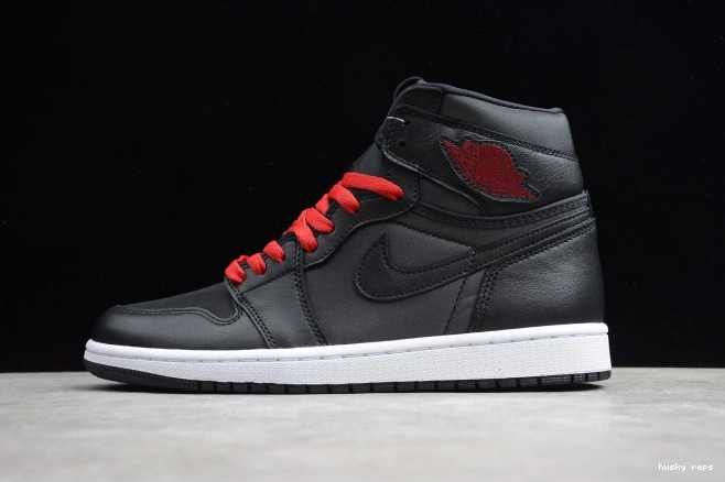 Cheap Husky Air 1 Satin High 555088-060 Black Retro OG Jordan 0806